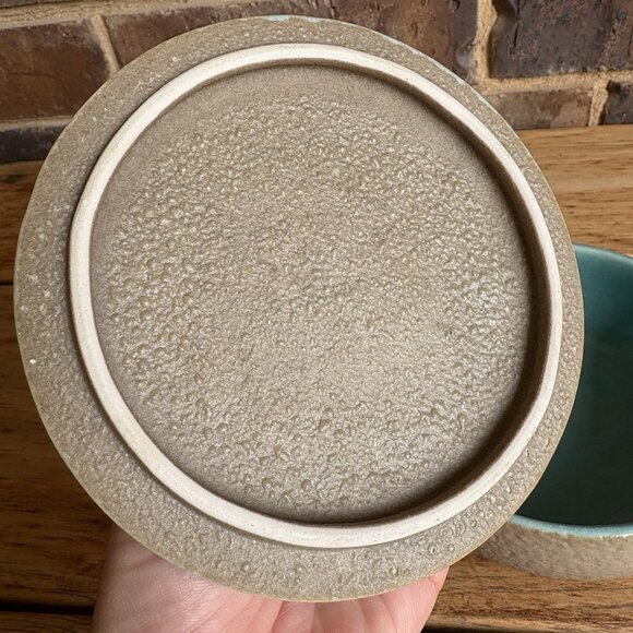 Aqua Taupe Winfield Pottery Covered Soup Chili Casserole Dish Pasadena READ - Picture 5 of 16